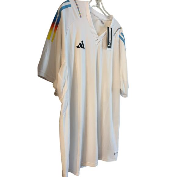 NWT ADIDAS Men's TIRO PRO Jersey Soccer White Size 2XL Heat. Dry - Picture 2 of 5